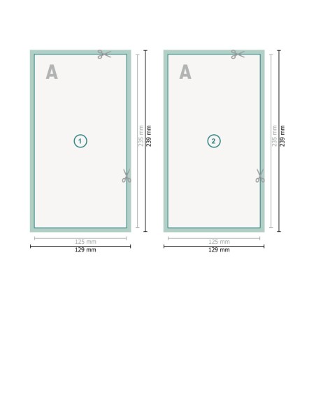 Flyers con lacado parcial en relieve, Maxi
