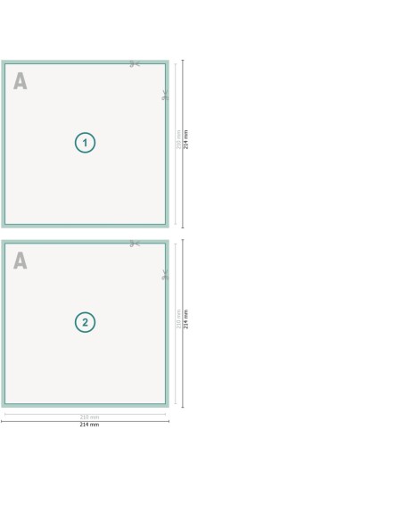 Flyers con lacado parcial en relieve, A4-cuadrado