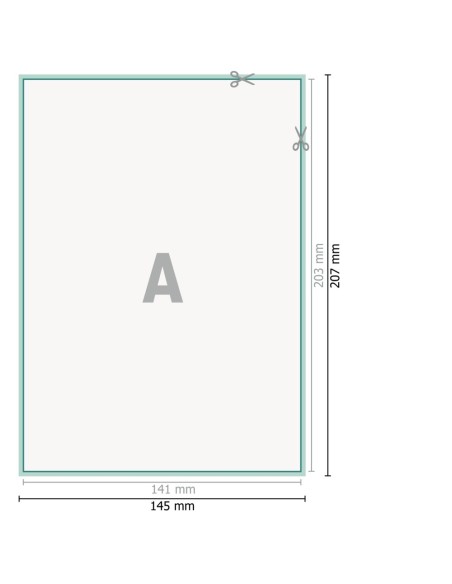 Flyers, Encarte para A5, impresión a una cara