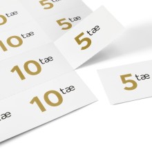 Flyers de cupones, 21 x 29,4 cm, impresión a dos caras