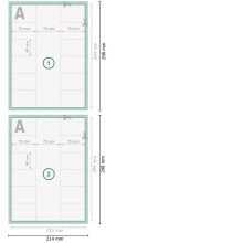 Flyers de cupones, 21 x 29,4 cm, impresión a dos caras 2