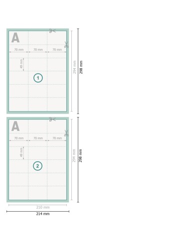 Flyers de cupones, 21 x 29,4 cm, impresión a...