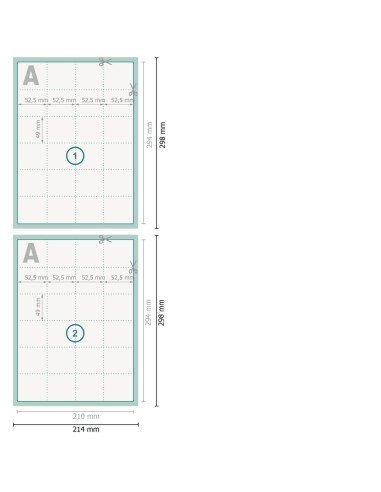 Flyers de cupones, 21 x 29,4 cm, impresión a...