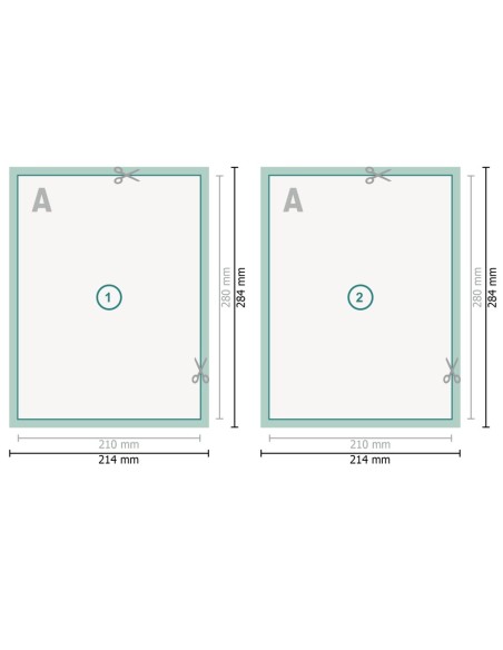 Flyer con lacado UV, 21 x 28 cm, impresión a dos caras