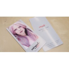 Flyer con lacado UV, A4 medio, impresión a dos caras