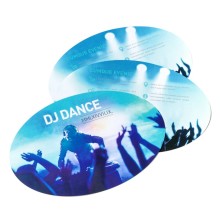 Flyer con lacado UV, ovalado, 9,5 x 14,5 cm, impresión a...