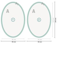 Flyer con lacado UV, ovalado, 9,5 x 14,5 cm, impresión a... 2