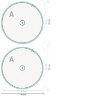 Flyer lacado UV, redondo, Ø 9,5 cm, impresión a dos caras 2