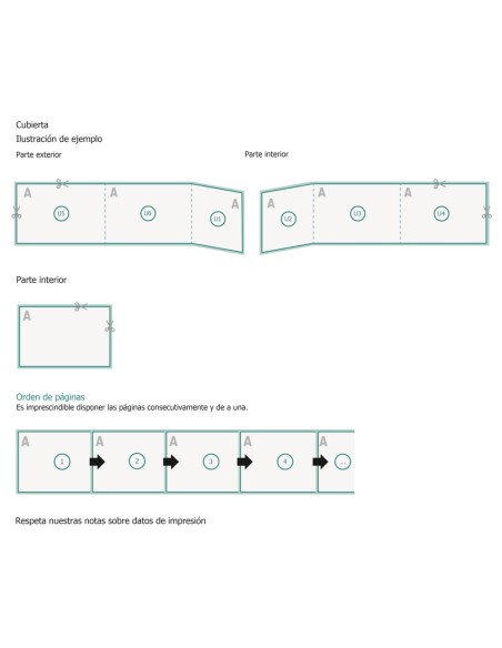Revistas grapadas formato horizontal, A5