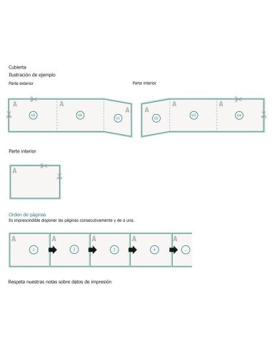 Revistas grapadas formato horizontal, A6