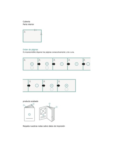 Revistas grapadas formato horizontal, DL