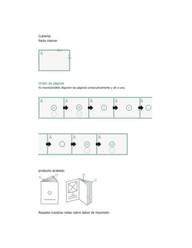 Revistas grapadas formato horizontal, A4 medio