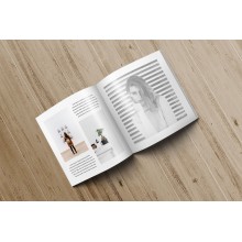 Revistas grapadas en papeles ecológicos/naturales,...