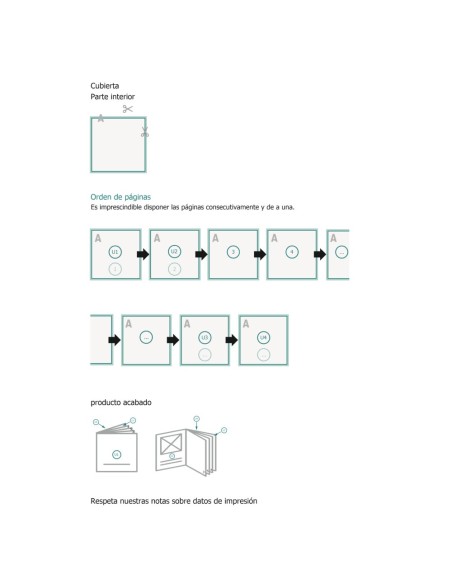 Revistas grapadas en papeles ecológicos/naturales, cuadrado, A3-cuadrado