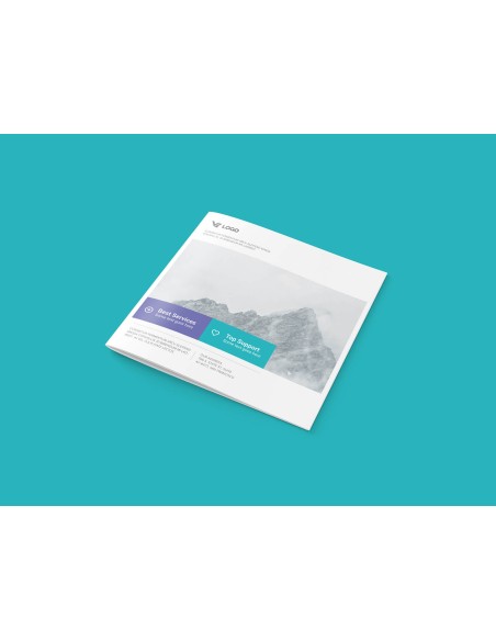 Revistas grapadas en papeles ecológicos/naturales, cuadrado, A5-cuadrado