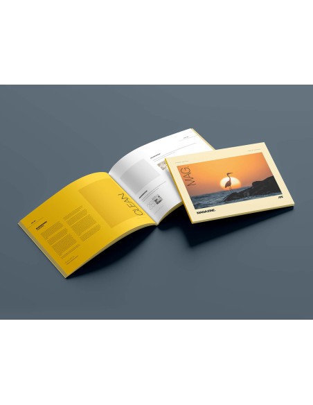 Catálogos encolados, A4, formato horizontal