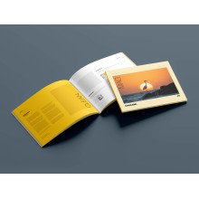 Catálogos encolados, 28 x 21 cm, formato horizontal