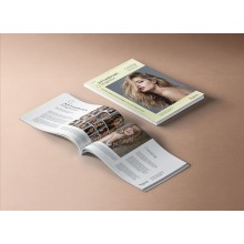 Catálogos encolados, DL, formato horizontal