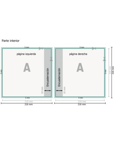 Libros con tapa dura, A4-cuadrado