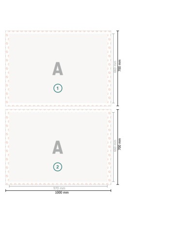 Pliegos de impresión en plano, 100 x 70 cm