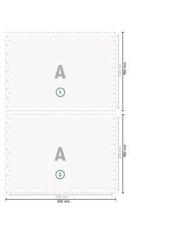 Pliegos de impresión en plano, 65 x 46 cm