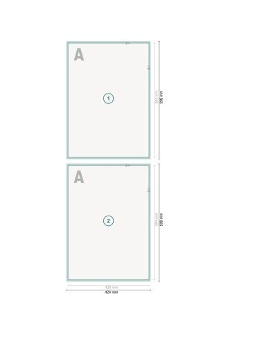 Carteles con lacado UV, A2, impresión a dos caras