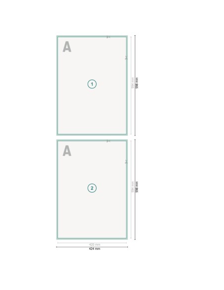 Carteles con lacado UV, A2, impresión a dos caras