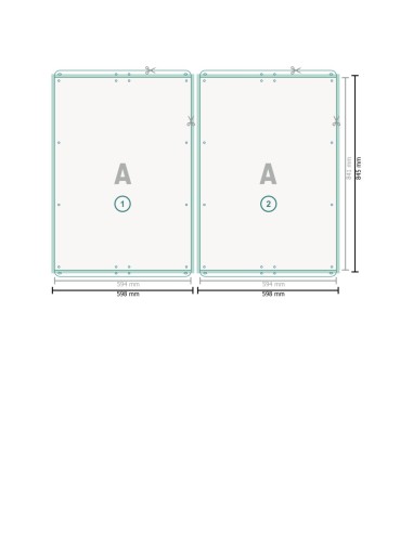 Carteles resistentes a la intemperie, A1 doble
