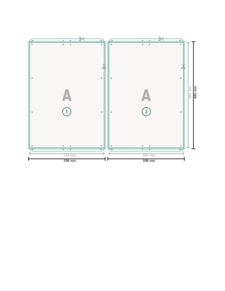 Carteles resistentes a la intemperie, A1 doble