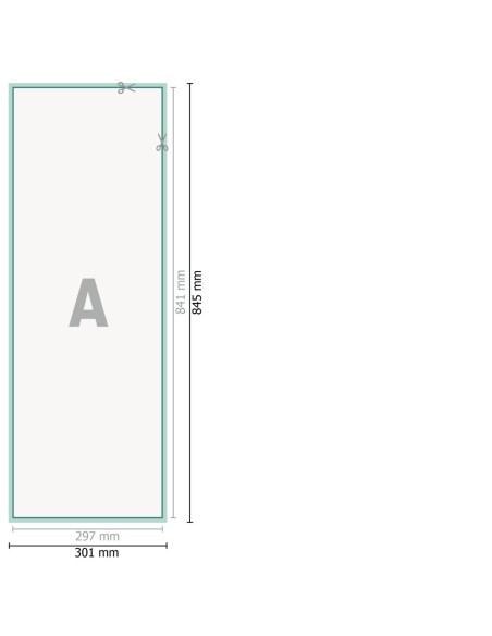 Póster textil con armazón, A1 medio