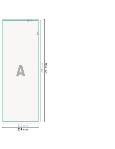 Póster textil con armazón, A2 medio