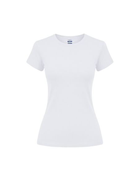 Camiseta de mujer blanca de algodón 150 g personalizada (Epika)