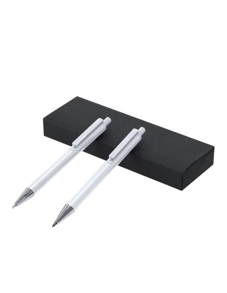 Set de bolígrafo y lápiz eterno de aluminio reciclado (Foract)