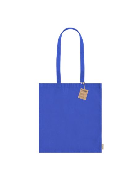 Bolsa de algodón reciclado 140 g con asas largas personalizada (Tayon)
