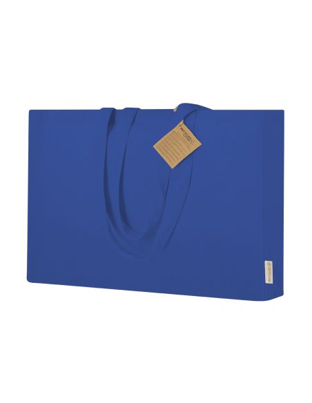 Bolsa de algodón reciclado 220 g con fuelle personalizada (Tremul)