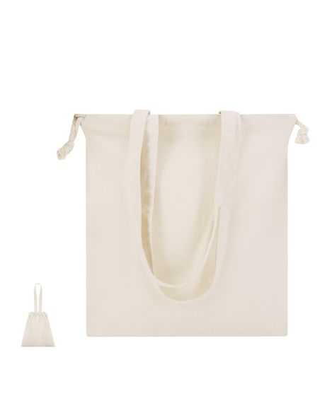Bolsa de algodón natural 180 g con cierre de cordón personalizada (Panthus)