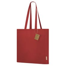 Bolsa de algodón reciclado 140 g con fuelle personalizada (Lovarin)