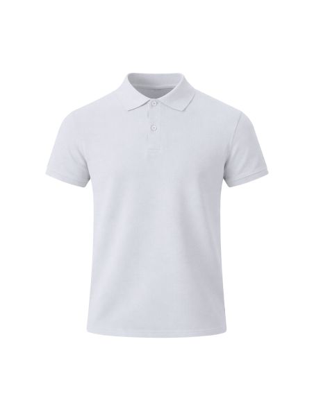Polo blanco de algodón piqué 180 g personalizado (Charles)