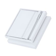 Set compacto de bloc de notas y bolígrafo de PU en cinco colores personalizado (Garrick)