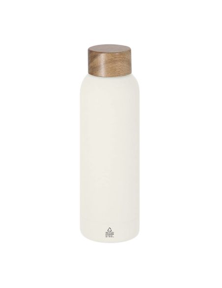 Bidón Cosmix de 700 ml en acero inox reciclado con tapón de acacia