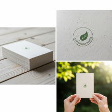 Impresión de flyers en papel offset reciclado 135g, publicidad eco-friendly para eventos, folletos con textura natural. 2