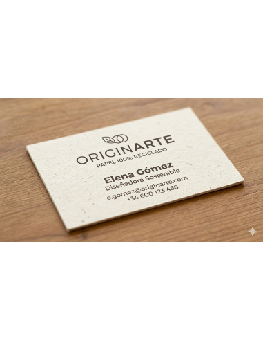 tarjetas de presentación en papel ecológico reciclado