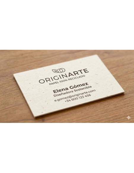 tarjetas de presentación en papel ecológico reciclado