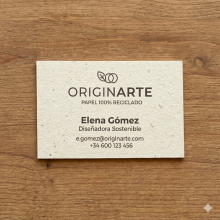 tarjetas de presentación en papel ecológico reciclado