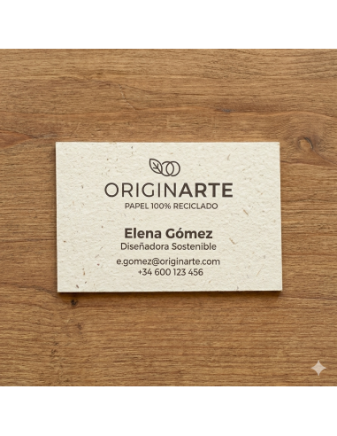 tarjetas de presentación en papel ecológico reciclado