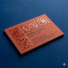 tarjetas de visita con plastificado soft touch y UVI 3D relieve