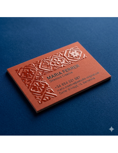 tarjetas de visita con plastificado soft touch y UVI 3D relieve