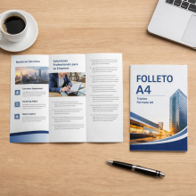 Folletos plegados formato vertical, 1/3 A3 2