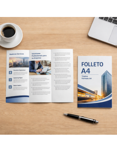 Folletos plegados formato vertical, 1/3 A3