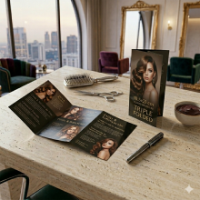 Folleto plegado 15x20 cm - triptico premiun